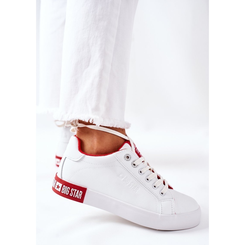 Sneakers Mujer Piel Big Star II274032 Blanco-Rojo 1