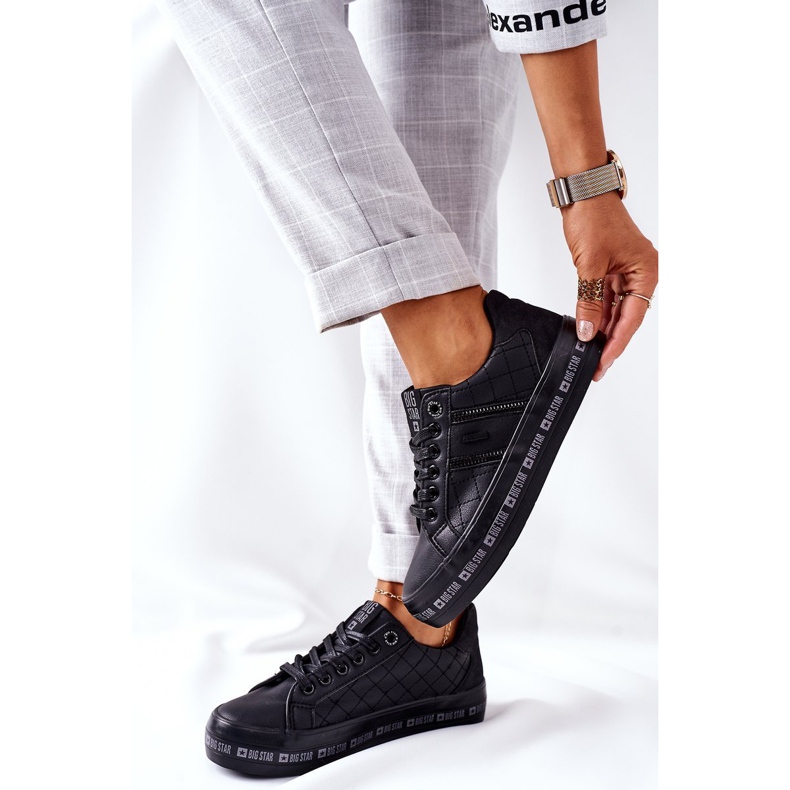 Zapatillas de cuero On The Big Star II274070 Plataforma negra negro 1