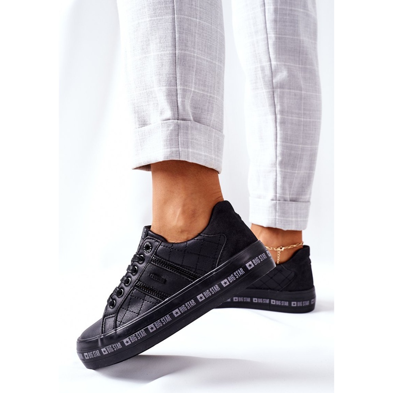 Zapatillas de cuero On The Big Star II274070 Plataforma negra negro 2