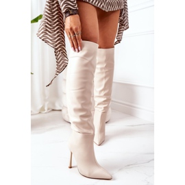 BM Botas Calientes Tacón Alto Beige Dionne 3