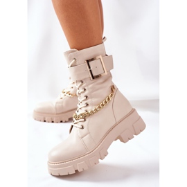 Botas de Trabajadores Beige con Hebilla de Cadena Tanaros 3