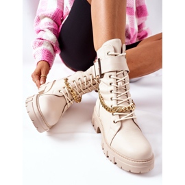 Botas de Trabajadores Beige con Hebilla de Cadena Tanaros 6