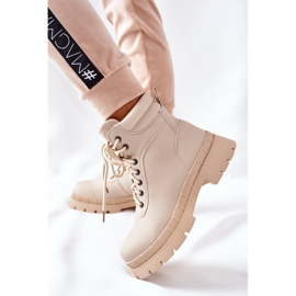 Big Star Botas Timberki Traperki Beżowe Mustgrow beige 3