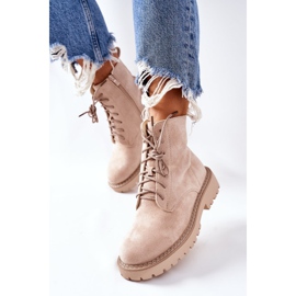 PS1 Botines Ante Cremallera Beige Belados 3