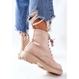 PS1 Botines Ante Cremallera Beige Belados 5