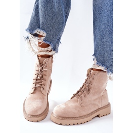 PS1 Botines Ante Cremallera Beige Belados 6