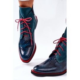 Alberto Violli Botines Piel Con Estampado Cocodrilo Cheyenne Verde rojo 1 Alberto Violli Botines Piel Con Estampado Cocodrilo Cheyenne Verde rojo 1