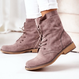 PS1 Botas Con Doble Vástago Taupe Violetta gris 5