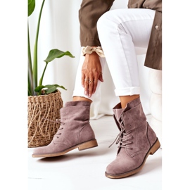 PS1 Botas Con Doble Vástago Taupe Violetta gris 2
