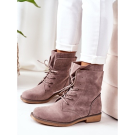 PS1 Botas Con Doble Vástago Taupe Violetta gris 3