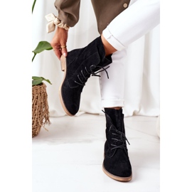 PS1 Black Violetta Botas negras con doble parte superior negro 4