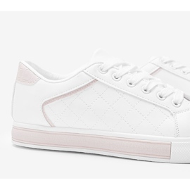 Zapatillas blancas y beige con un patrón en la parte superior de Turandont blanco 3