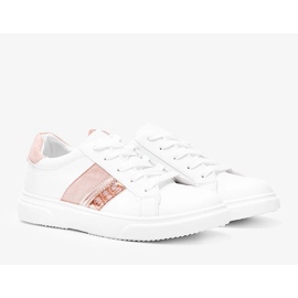 Zapatillas blancas y rosas sobre suela gruesa Tituana blanco 1