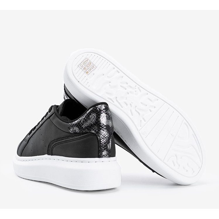 Zapatillas gruesas Aliccer negras negro 1