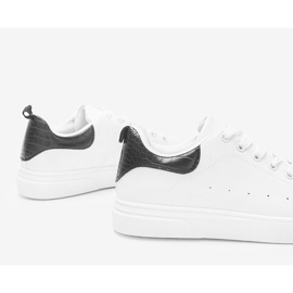 BM Zapatillas blancas y negras sobre suela gruesa Influ blanco negro 1
