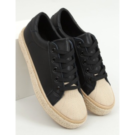 Zapatillas alpargatas de mujer negras NA05P Negro 1