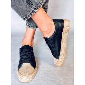 Zapatillas alpargatas de mujer negras NA05P Negro 3