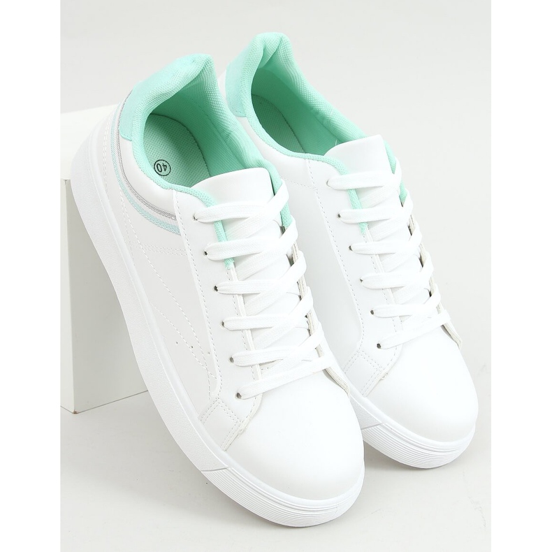 Zapatillas de mujer blancas B0-686 BLANCO / VERDE 1