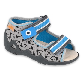 Calzado infantil befado amarillo 350P017 azul gris 1