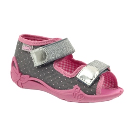 Calzado infantil befado 242P082 rosado plata gris 4