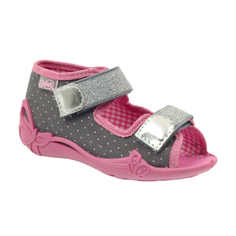 Calzado infantil befado 242P082 rosa plata gris 4
