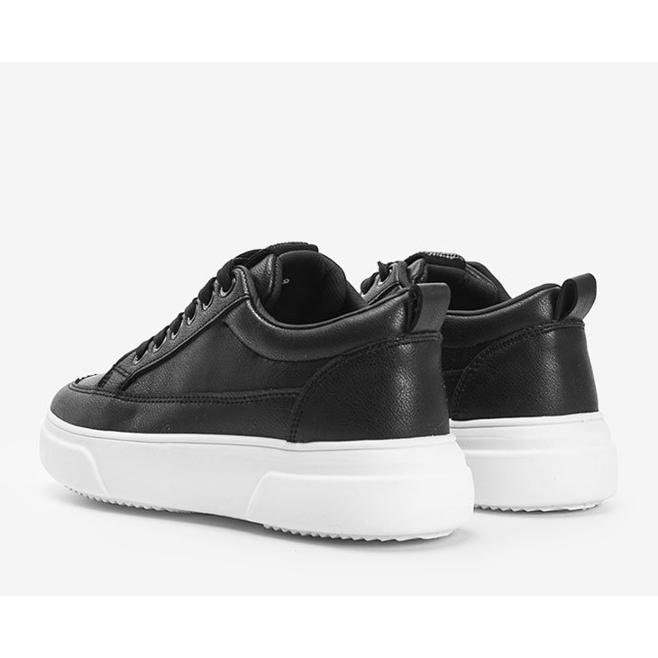 Zapatillas negras con suela gruesa Aruba negro 1