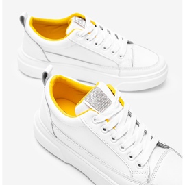 Zapatillas blancas con suela gruesa Aruba blanco 3