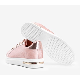 Zapatillas rosa mate con suela Shift blanca rosado 2