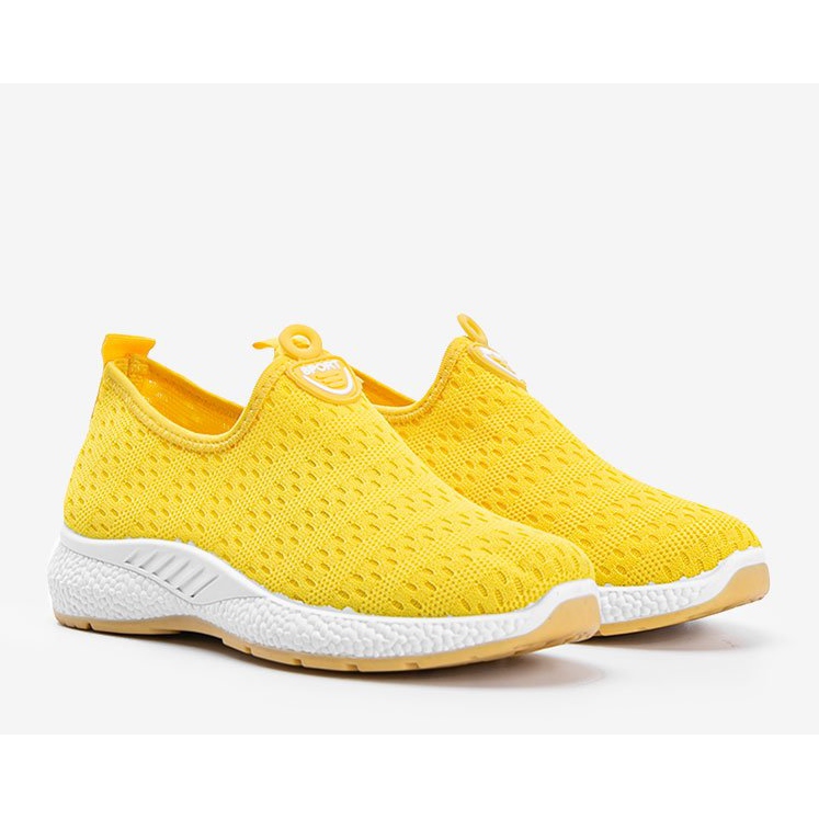 Zapatillas deportivas sin cordones Marathon amarillas amarillo 1