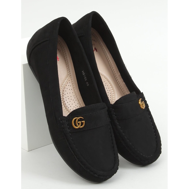 Black Mocasines negros de mujer H8192 Negro 1
