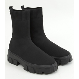 Negro PP01P Botas calcetín negras 1