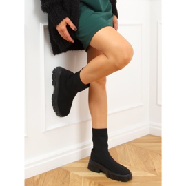 Negro PP01P Botas calcetín negras 3
