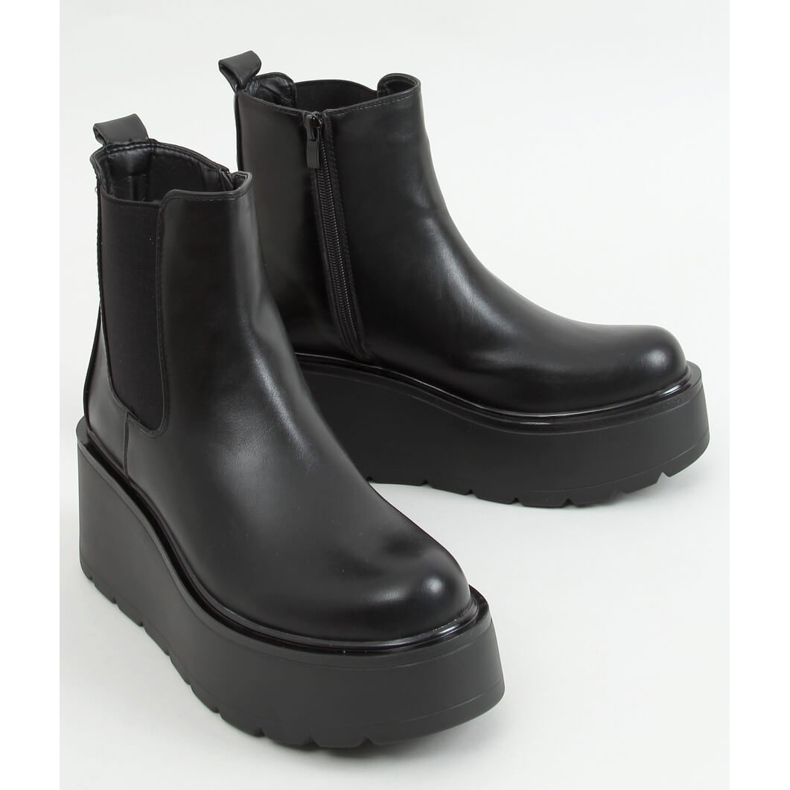 Black QT22P Botas negras de suela alta negro 1