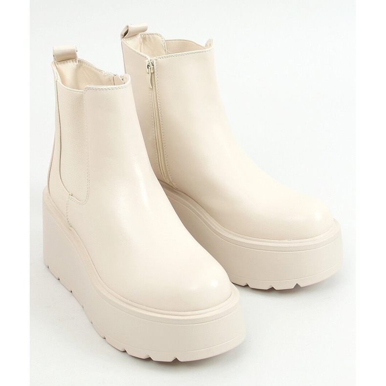 Botas beige de suela alta QT22P Beige 1