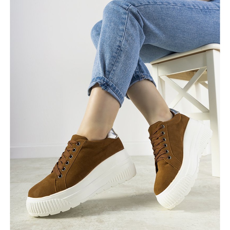 Zapatillas deportivas marrones con suela alta Rapter marrón 1 Zapatillas deportivas marrones con suela alta Rapter marrón 1