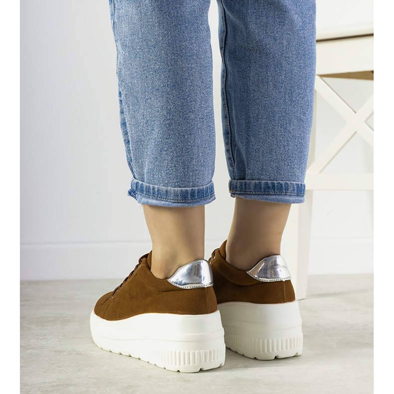 Zapatillas deportivas marrones con suela alta Rapter marrón 2 Zapatillas deportivas marrones con suela alta Rapter marrón 2