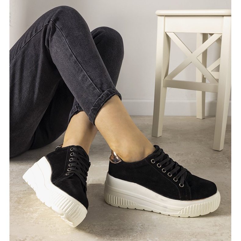 Zapatillas deportivas negras con suela alta Rapter negro 1 Zapatillas deportivas negras con suela alta Rapter negro 1