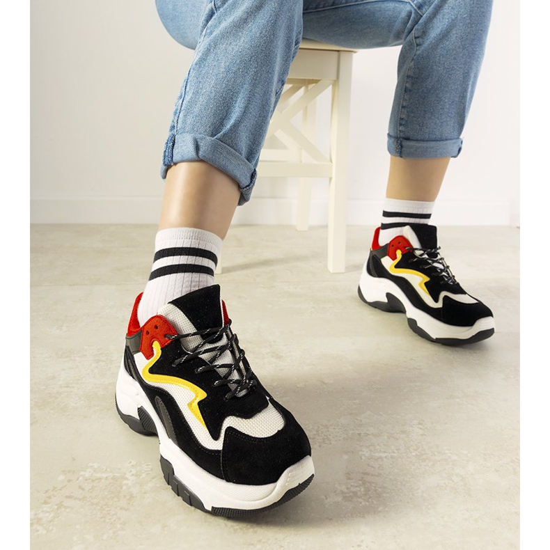 PA1 Zapatillas negras sobre suela alta Monica negro 1