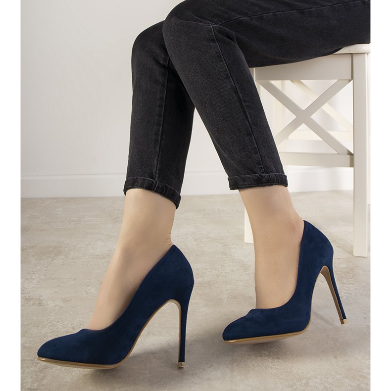 Salón azul marino con tacón Dermeno 1 Salón azul marino con tacón Dermeno 1