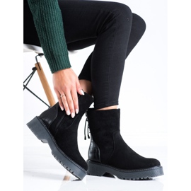 J. Star Trabajadores de gamuza con encuadernación negro 2 J. Star Trabajadores de gamuza con encuadernación negro 2