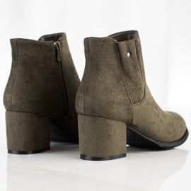 J. Star Botines casuales de gamuza verde 1