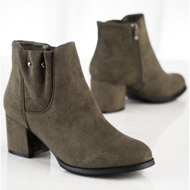 J. Star Botines casuales de gamuza verde 2