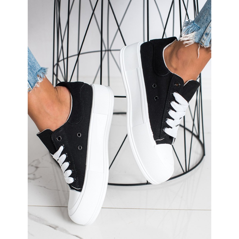 Goodin Zapatillas clásicas en la plataforma negro 1