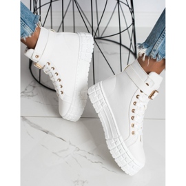 Goodin Zapatillas en la plataforma con bolsillo blanco 2