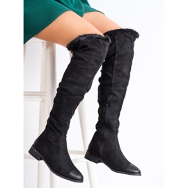 M.Daszyński Botas altas casuales negro 2