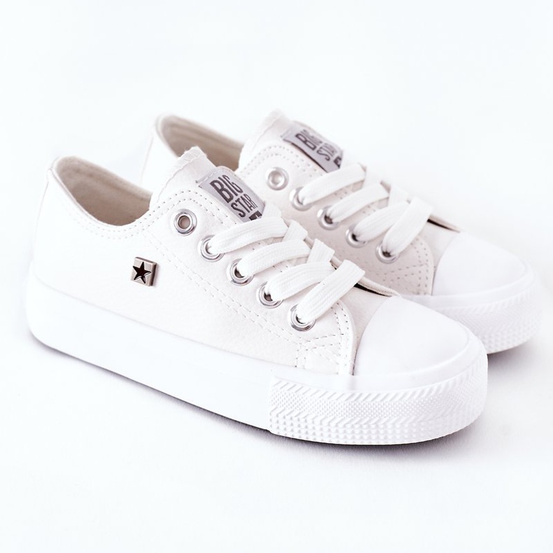 Zapatillas de Piel para Niños Big Star FF374300 Blanco 2