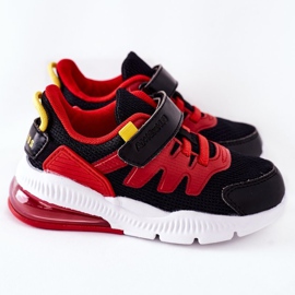 Calzado deportivo infantil con Velcro ABCKIDS Negro-Rojo 3