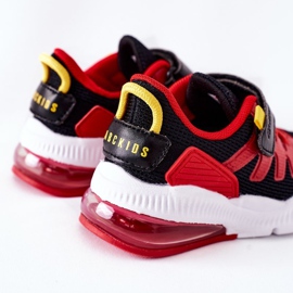 Calzado deportivo infantil con Velcro ABCKIDS Negro-Rojo 4