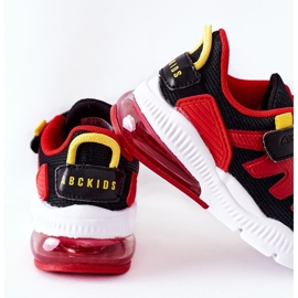 Calzado deportivo infantil con Velcro ABCKIDS Negro-Rojo 5
