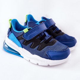 Zapatillas Deportivas Infantiles Con Velcro ABCKIDS Azul-Negro 3